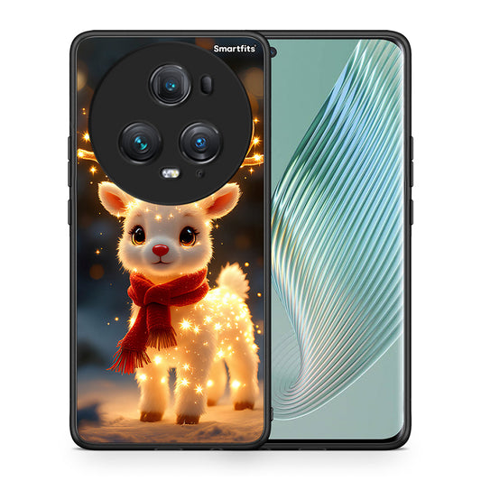 Θήκη Honor Magic5 Pro Christmas Cutie από τη Smartfits με σχέδιο στο πίσω μέρος και μαύρο περίβλημα | Honor Magic5 Pro Christmas Cutie case with colorful back and black bezels