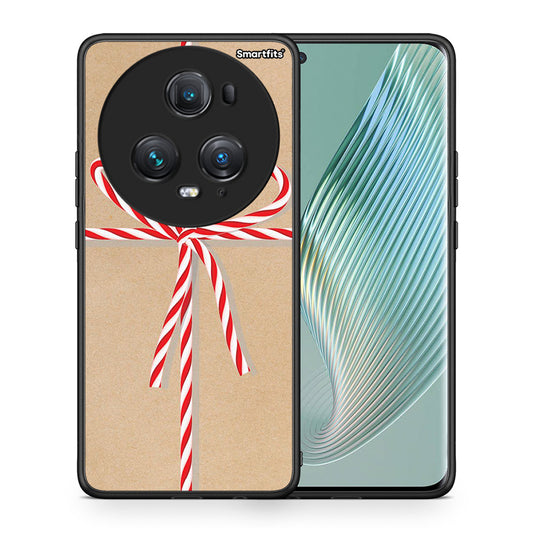 Θήκη Honor Magic5 Pro Christmas Gift από τη Smartfits με σχέδιο στο πίσω μέρος και μαύρο περίβλημα | Honor Magic5 Pro Christmas Gift case with colorful back and black bezels