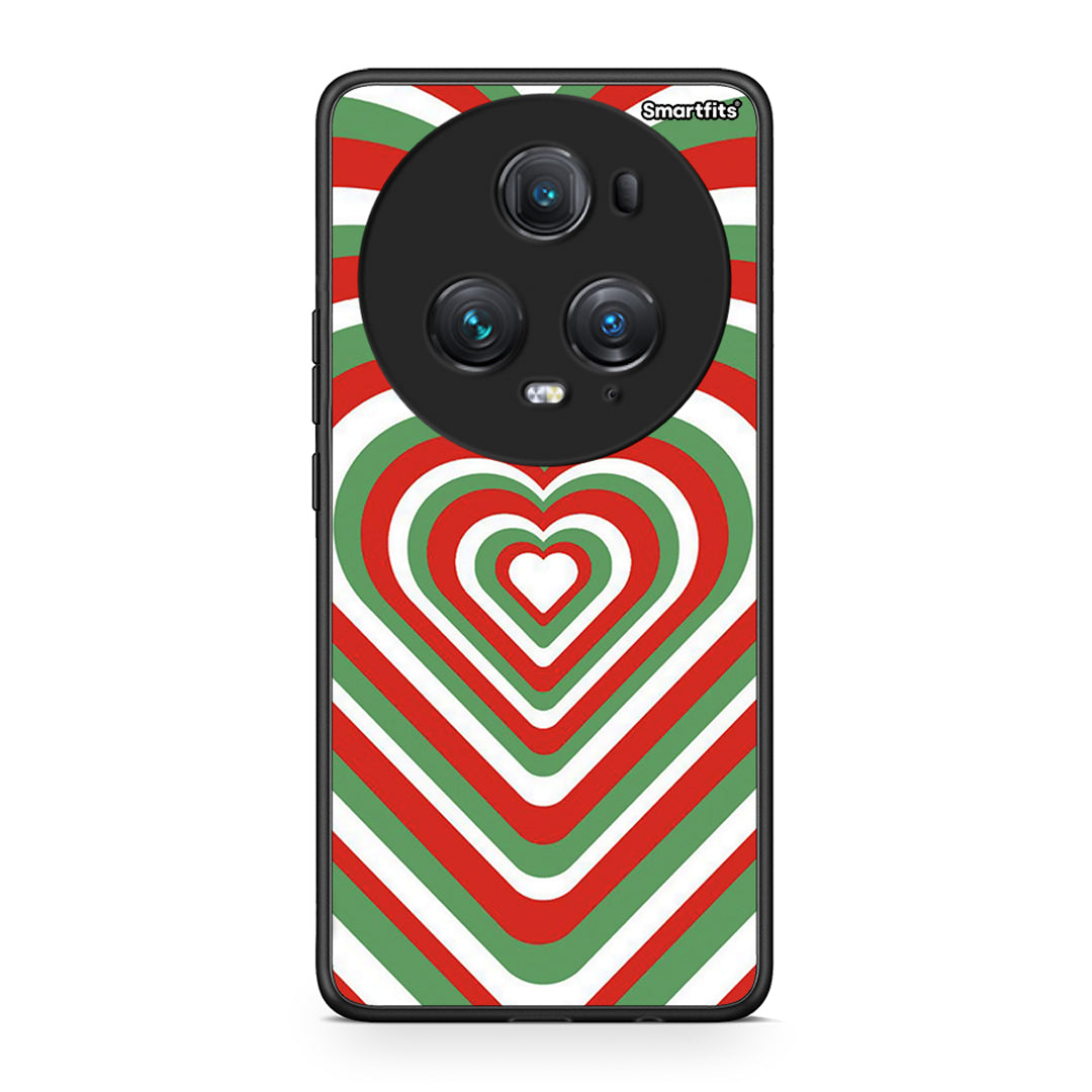 Honor Magic5 Pro Christmas Hearts θήκη από τη Smartfits με σχέδιο στο πίσω μέρος και μαύρο περίβλημα | Smartphone case with colorful back and black bezels by Smartfits