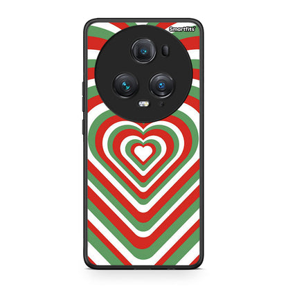 Honor Magic5 Pro Christmas Hearts θήκη από τη Smartfits με σχέδιο στο πίσω μέρος και μαύρο περίβλημα | Smartphone case with colorful back and black bezels by Smartfits