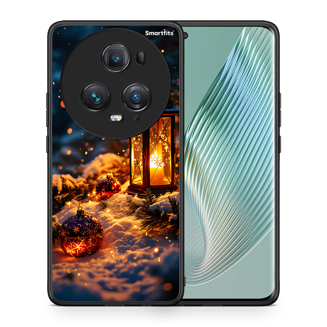 Θήκη Honor Magic5 Pro Christmas Ornaments από τη Smartfits με σχέδιο στο πίσω μέρος και μαύρο περίβλημα | Honor Magic5 Pro Christmas Ornaments case with colorful back and black bezels