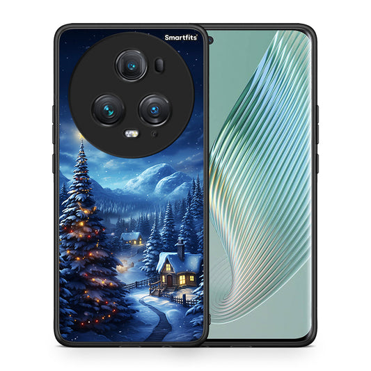 Θήκη Honor Magic5 Pro Christmas Scenery από τη Smartfits με σχέδιο στο πίσω μέρος και μαύρο περίβλημα | Honor Magic5 Pro Christmas Scenery case with colorful back and black bezels