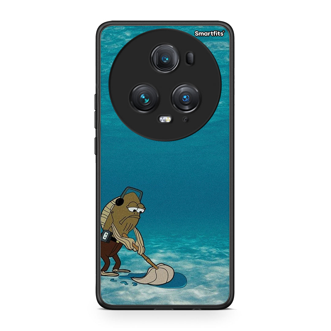 Honor Magic5 Pro Clean The Ocean Θήκη από τη Smartfits με σχέδιο στο πίσω μέρος και μαύρο περίβλημα | Smartphone case with colorful back and black bezels by Smartfits