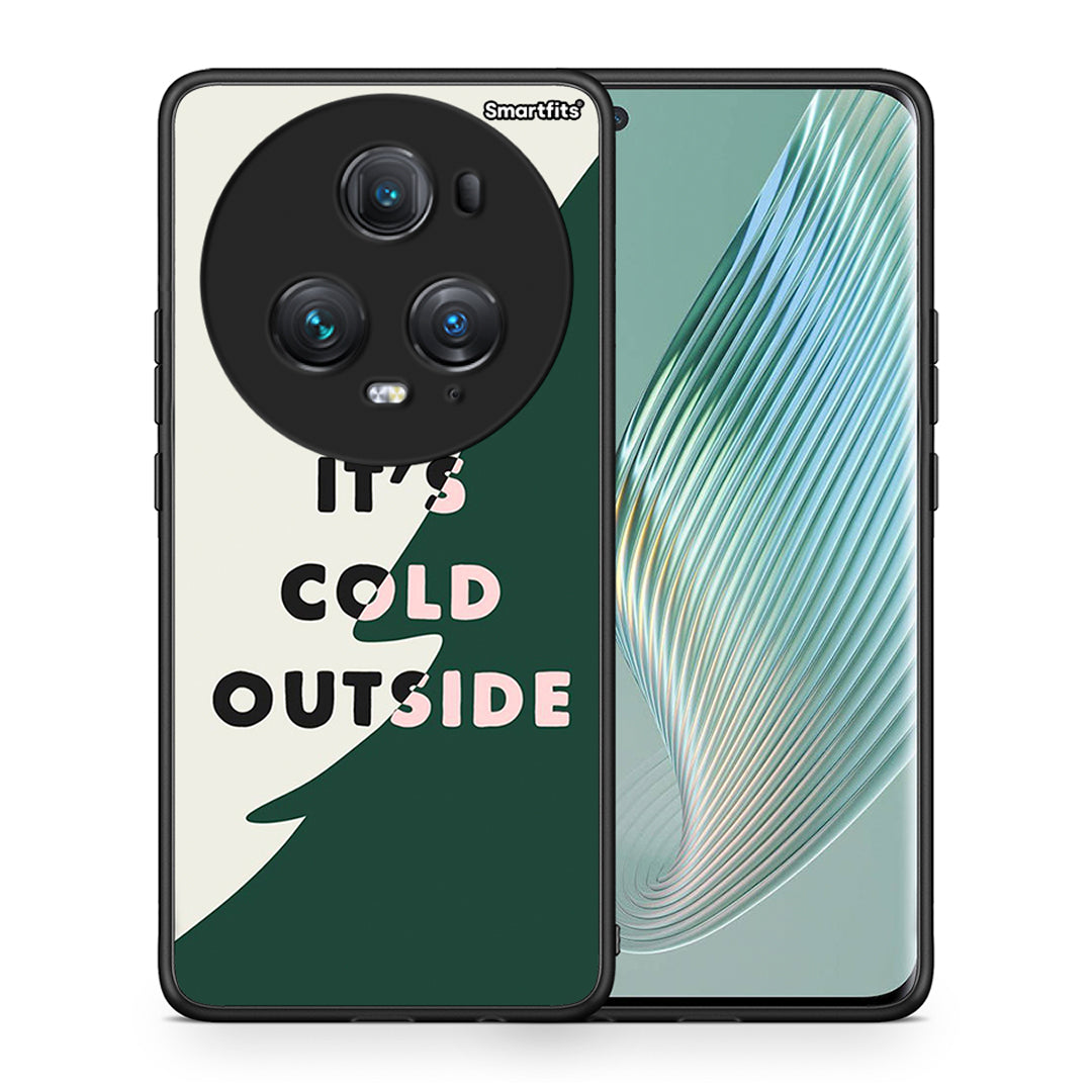 Θήκη Honor Magic5 Pro Cold Outside από τη Smartfits με σχέδιο στο πίσω μέρος και μαύρο περίβλημα | Honor Magic5 Pro Cold Outside case with colorful back and black bezels