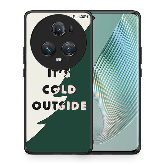 Θήκη Honor Magic5 Pro Cold Outside από τη Smartfits με σχέδιο στο πίσω μέρος και μαύρο περίβλημα | Honor Magic5 Pro Cold Outside case with colorful back and black bezels