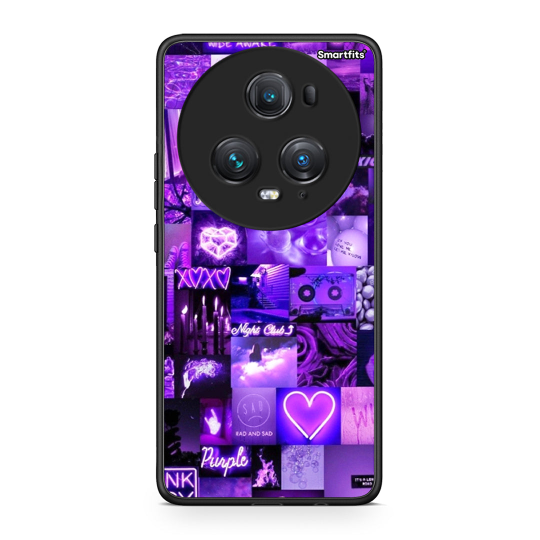 Honor Magic5 Pro Collage Stay Wild Θήκη Αγίου Βαλεντίνου από τη Smartfits με σχέδιο στο πίσω μέρος και μαύρο περίβλημα | Smartphone case with colorful back and black bezels by Smartfits