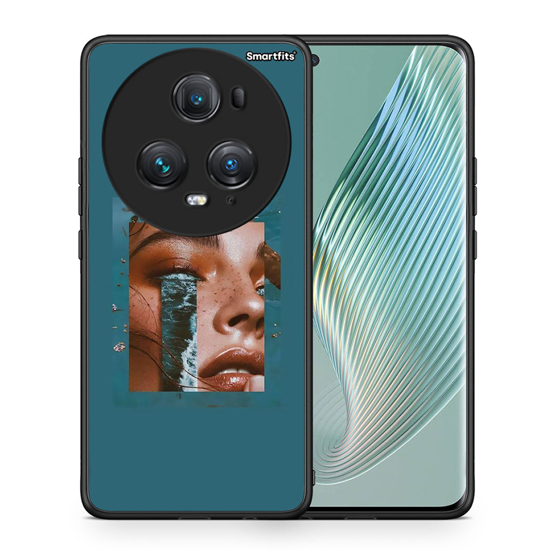 Θήκη Honor Magic5 Pro Cry An Ocean από τη Smartfits με σχέδιο στο πίσω μέρος και μαύρο περίβλημα | Honor Magic5 Pro Cry An Ocean case with colorful back and black bezels