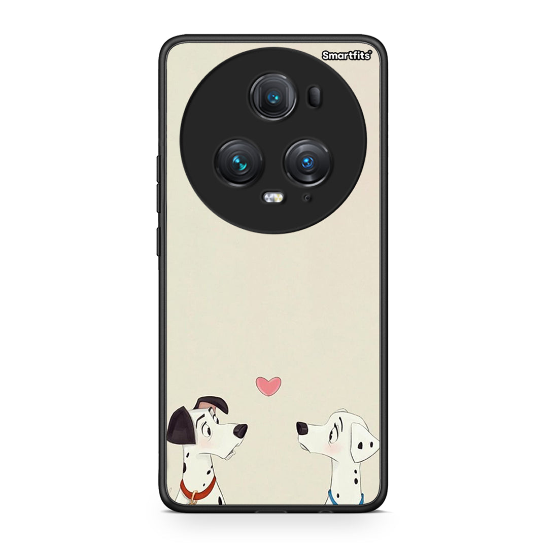 Honor Magic5 Pro Dalmatians Love θήκη από τη Smartfits με σχέδιο στο πίσω μέρος και μαύρο περίβλημα | Smartphone case with colorful back and black bezels by Smartfits