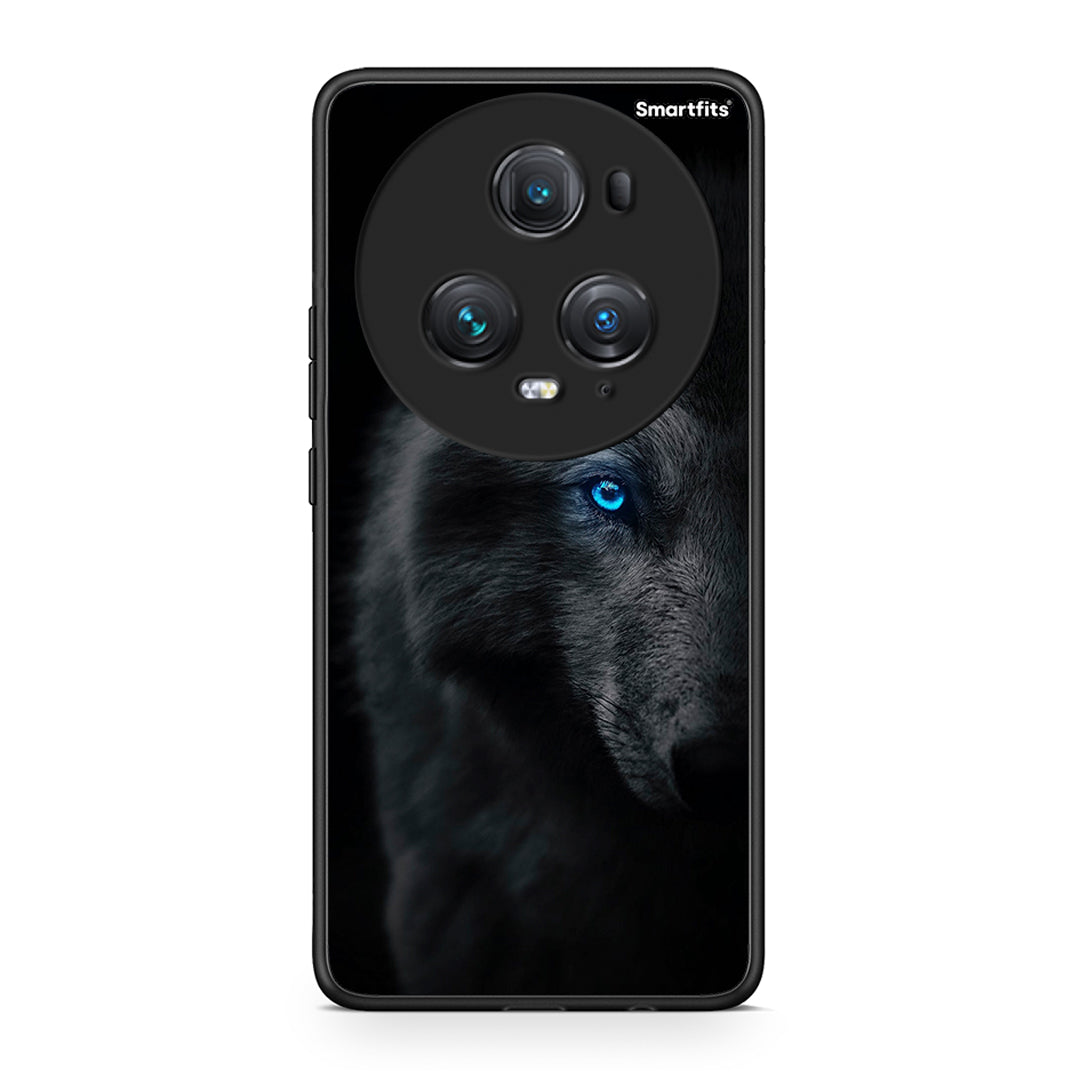 Honor Magic5 Pro Dark Wolf θήκη από τη Smartfits με σχέδιο στο πίσω μέρος και μαύρο περίβλημα | Smartphone case with colorful back and black bezels by Smartfits