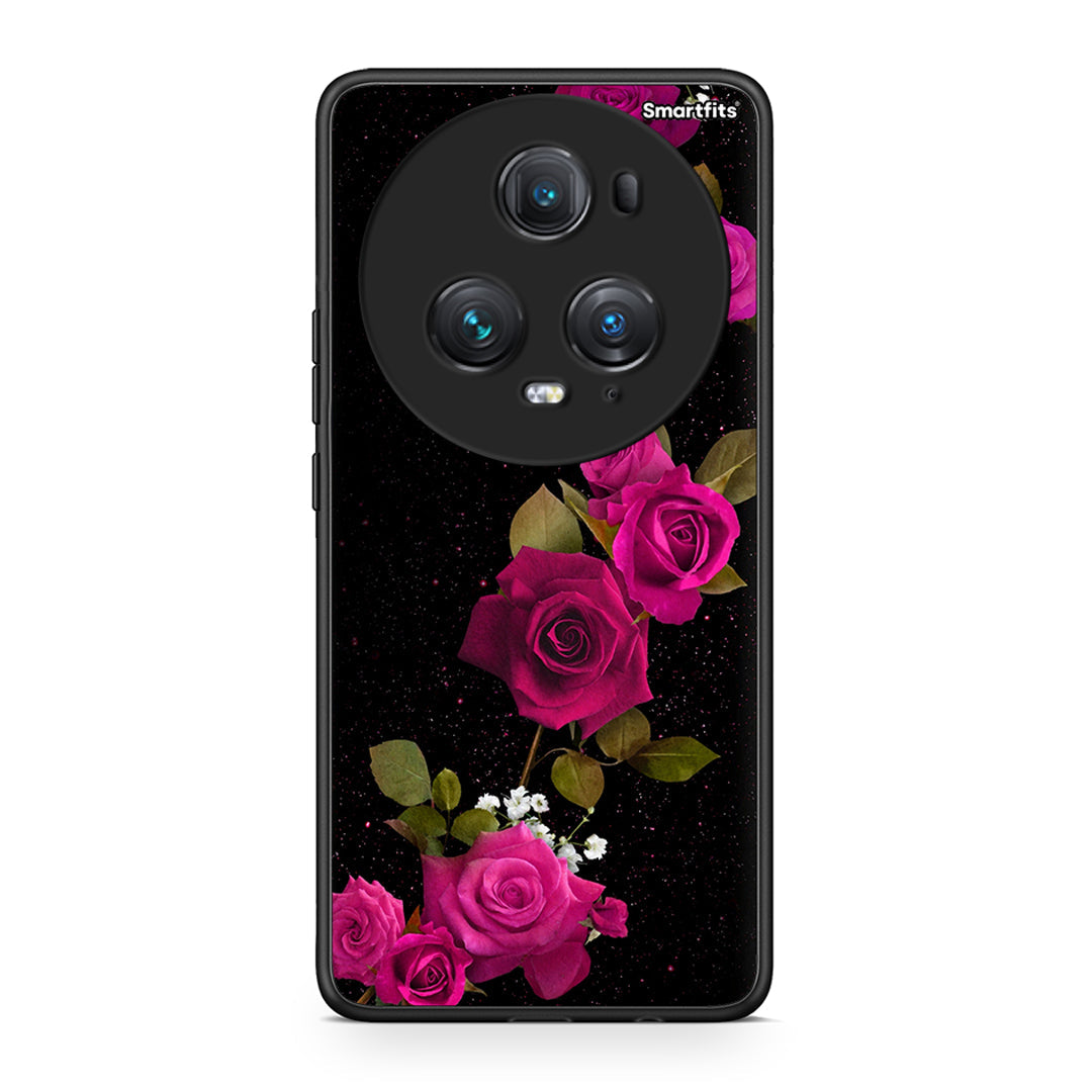 4 - Honor Magic5 Pro Red Roses Flower case, cover, bumper