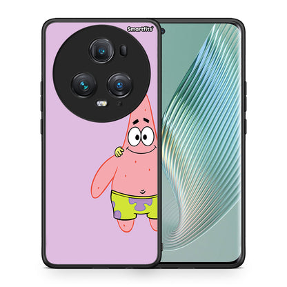 Θήκη Honor Magic5 Pro Friends Patrick από τη Smartfits με σχέδιο στο πίσω μέρος και μαύρο περίβλημα | Honor Magic5 Pro Friends Patrick case with colorful back and black bezels