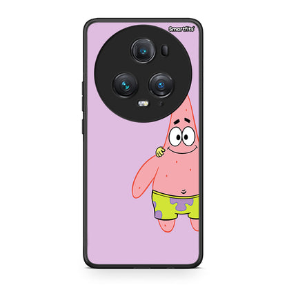 Honor Magic5 Pro Friends Patrick θήκη από τη Smartfits με σχέδιο στο πίσω μέρος και μαύρο περίβλημα | Smartphone case with colorful back and black bezels by Smartfits