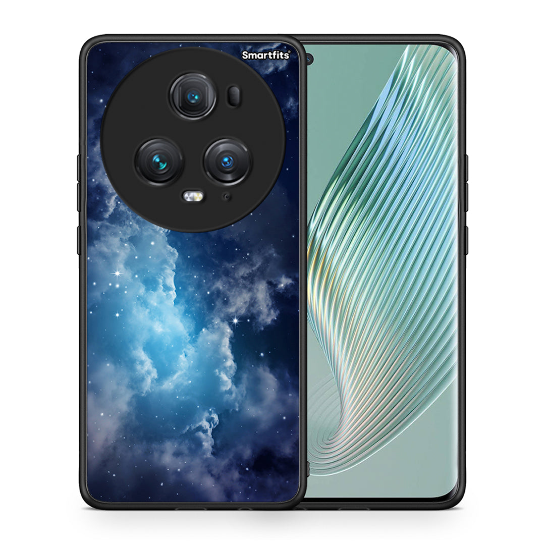 Θήκη Honor Magic5 Pro Blue Sky Galaxy από τη Smartfits με σχέδιο στο πίσω μέρος και μαύρο περίβλημα | Honor Magic5 Pro Blue Sky Galaxy case with colorful back and black bezels