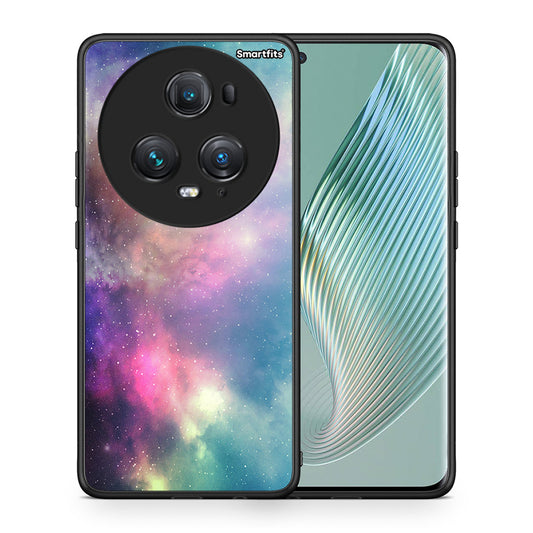 Θήκη Honor Magic5 Pro Rainbow Galaxy από τη Smartfits με σχέδιο στο πίσω μέρος και μαύρο περίβλημα | Honor Magic5 Pro Rainbow Galaxy case with colorful back and black bezels