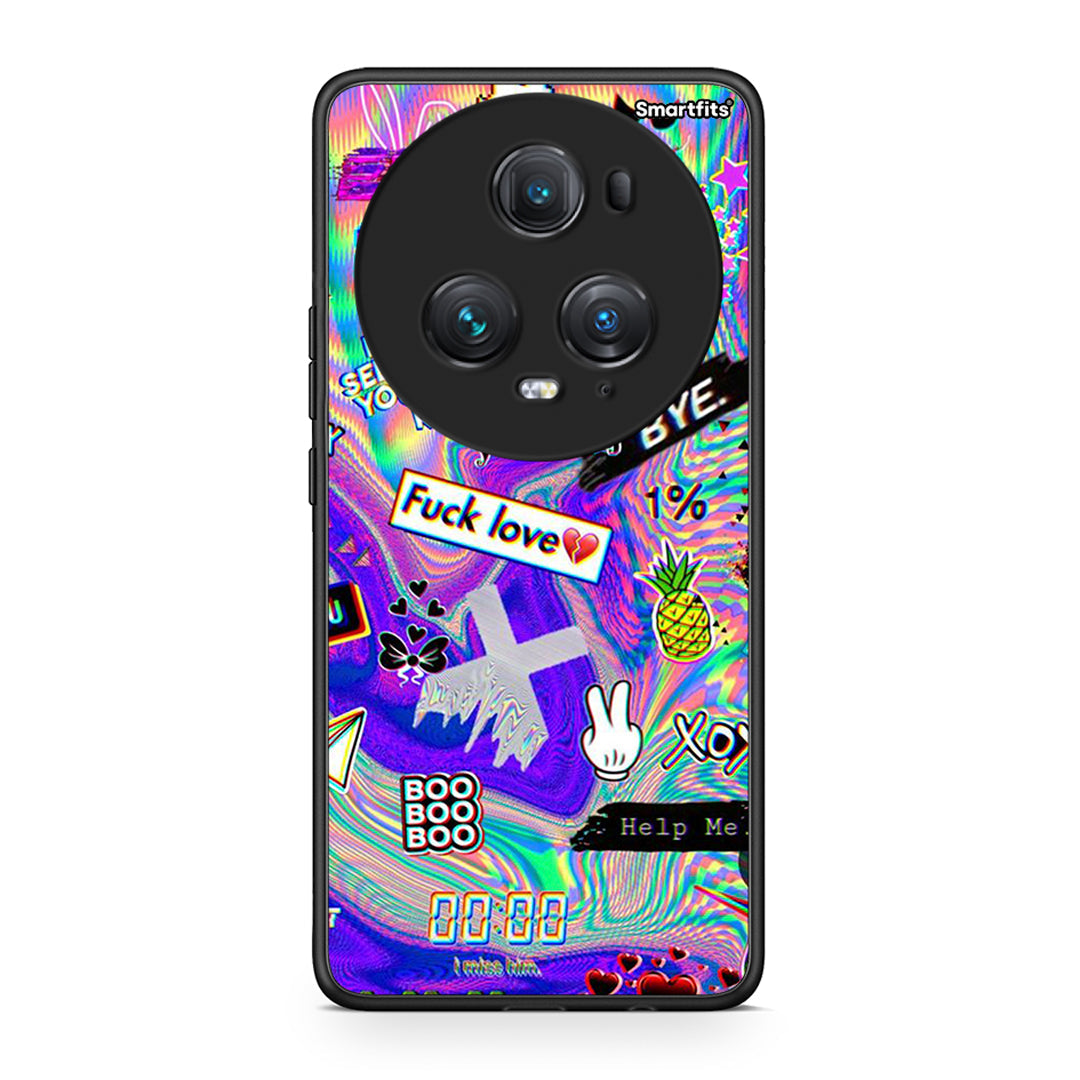 Honor Magic5 Pro Game Over θήκη από τη Smartfits με σχέδιο στο πίσω μέρος και μαύρο περίβλημα | Smartphone case with colorful back and black bezels by Smartfits