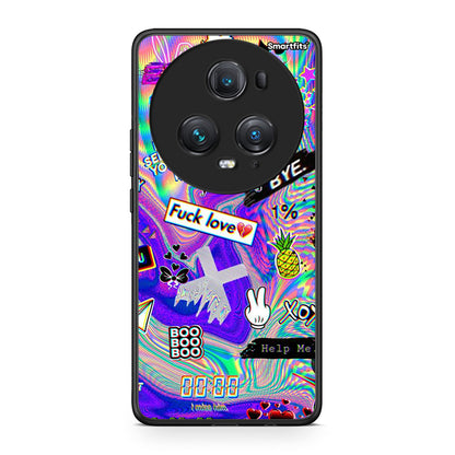 Honor Magic5 Pro Game Over θήκη από τη Smartfits με σχέδιο στο πίσω μέρος και μαύρο περίβλημα | Smartphone case with colorful back and black bezels by Smartfits