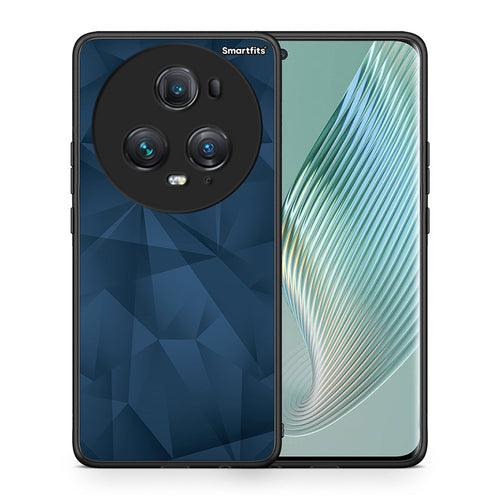 Θήκη Honor Magic5 Pro Blue Abstract Geometric από τη Smartfits με σχέδιο στο πίσω μέρος και μαύρο περίβλημα | Honor Magic5 Pro Blue Abstract Geometric case with colorful back and black bezels