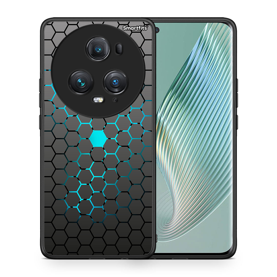 Θήκη Honor Magic5 Pro Hexagonal Geometric από τη Smartfits με σχέδιο στο πίσω μέρος και μαύρο περίβλημα | Honor Magic5 Pro Hexagonal Geometric case with colorful back and black bezels