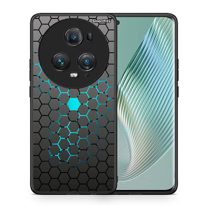Θήκη Honor Magic5 Pro Hexagonal Geometric από τη Smartfits με σχέδιο στο πίσω μέρος και μαύρο περίβλημα | Honor Magic5 Pro Hexagonal Geometric case with colorful back and black bezels