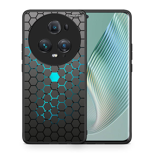 Θήκη Honor Magic5 Pro Hexagonal Geometric από τη Smartfits με σχέδιο στο πίσω μέρος και μαύρο περίβλημα | Honor Magic5 Pro Hexagonal Geometric case with colorful back and black bezels