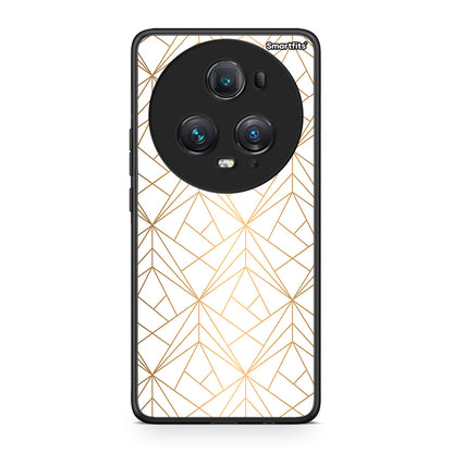 111 - Honor Magic5 Pro Luxury White Geometric case, cover, bumper