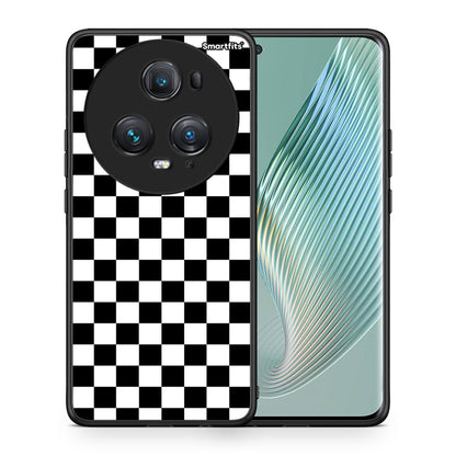 Θήκη Honor Magic5 Pro Squares Geometric από τη Smartfits με σχέδιο στο πίσω μέρος και μαύρο περίβλημα | Honor Magic5 Pro Squares Geometric case with colorful back and black bezels