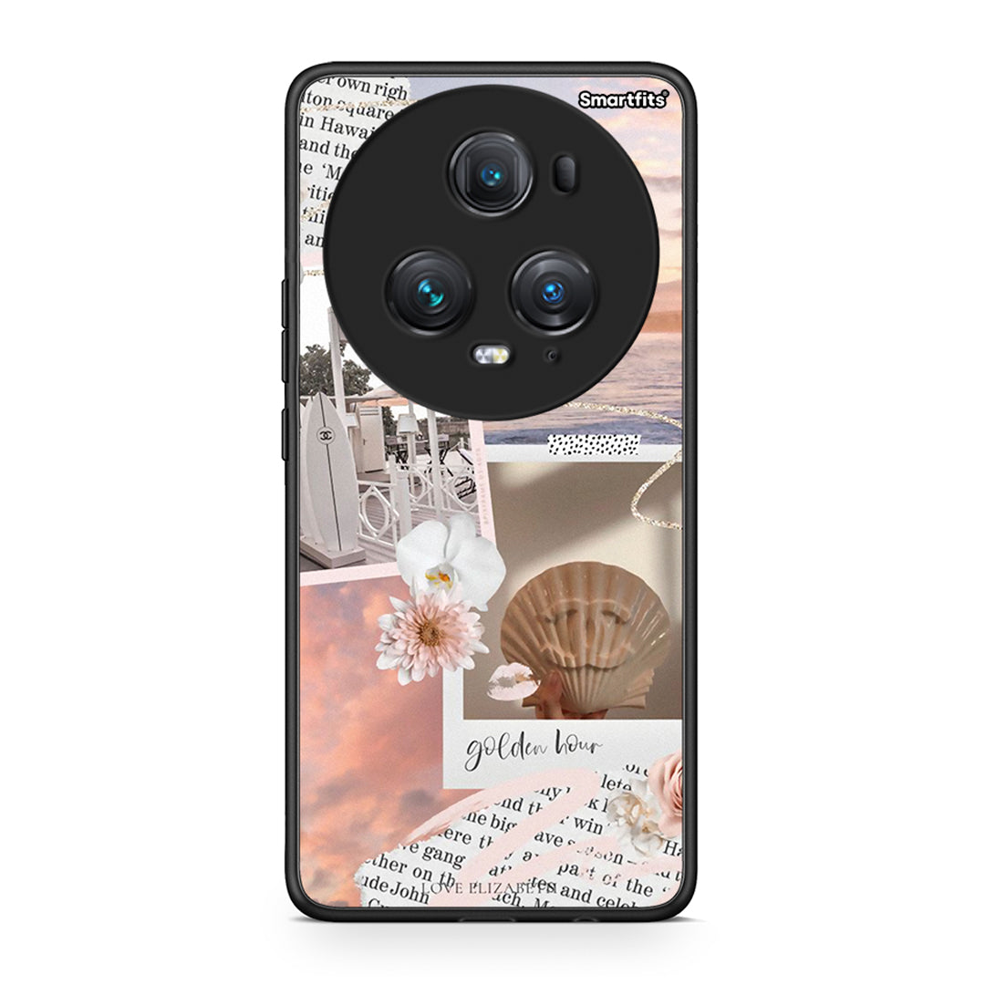 Honor Magic5 Pro Golden Hour Θήκη Αγίου Βαλεντίνου από τη Smartfits με σχέδιο στο πίσω μέρος και μαύρο περίβλημα | Smartphone case with colorful back and black bezels by Smartfits