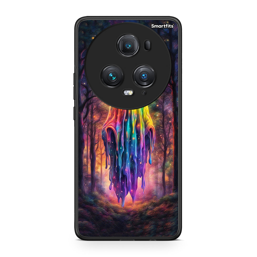 Honor Magic5 Pro Halloween Ghost θήκη από τη Smartfits με σχέδιο στο πίσω μέρος και μαύρο περίβλημα | Smartphone case with colorful back and black bezels by Smartfits