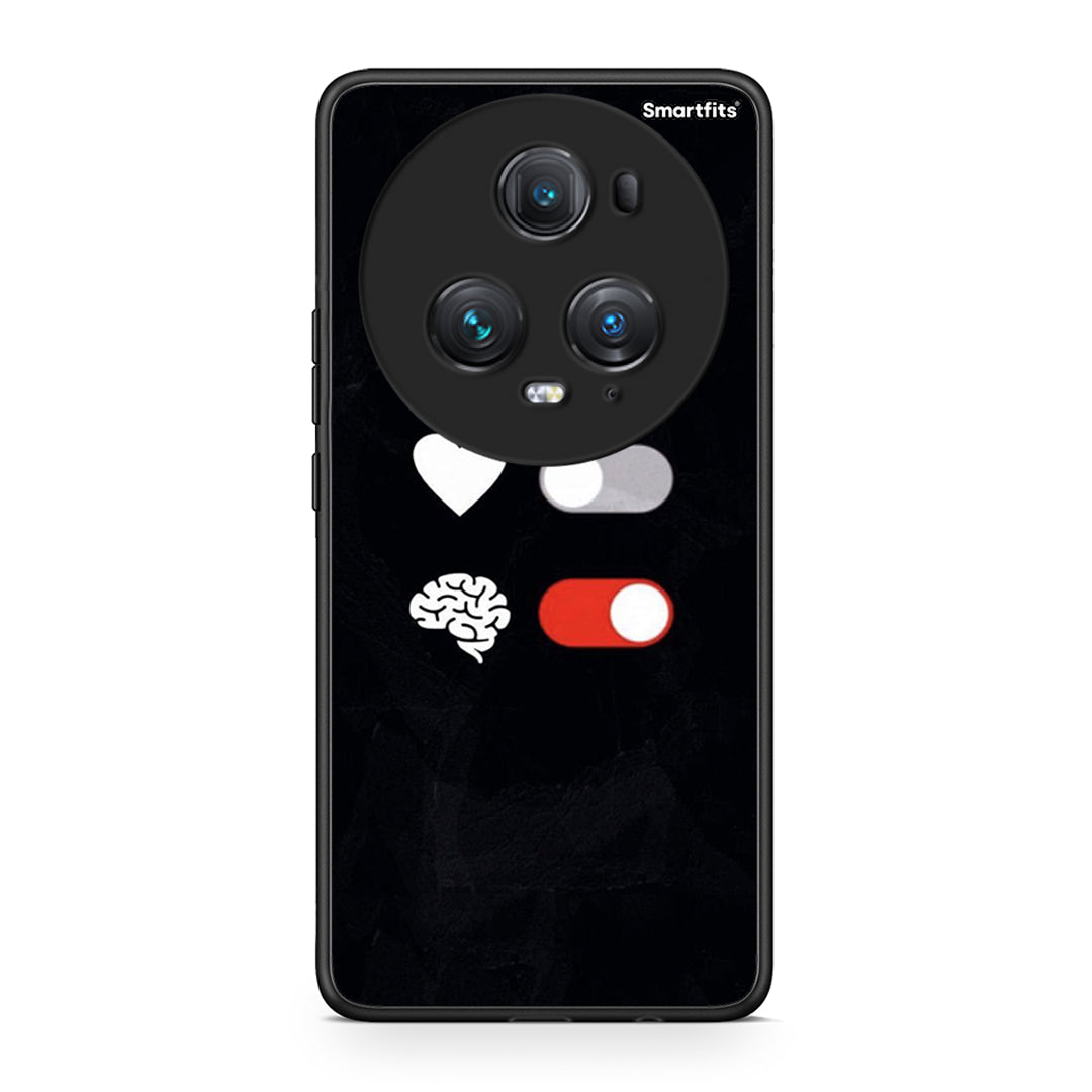 Honor Magic5 Pro Heart Vs Brain Θήκη Αγίου Βαλεντίνου από τη Smartfits με σχέδιο στο πίσω μέρος και μαύρο περίβλημα | Smartphone case with colorful back and black bezels by Smartfits
