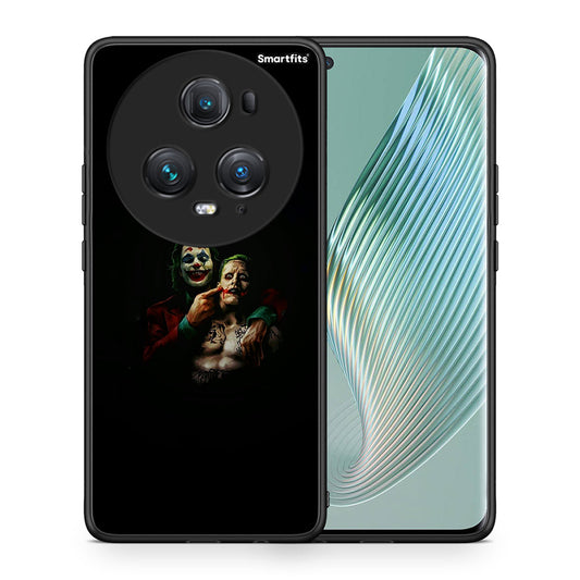 Θήκη Honor Magic5 Pro Clown Hero από τη Smartfits με σχέδιο στο πίσω μέρος και μαύρο περίβλημα | Honor Magic5 Pro Clown Hero case with colorful back and black bezels
