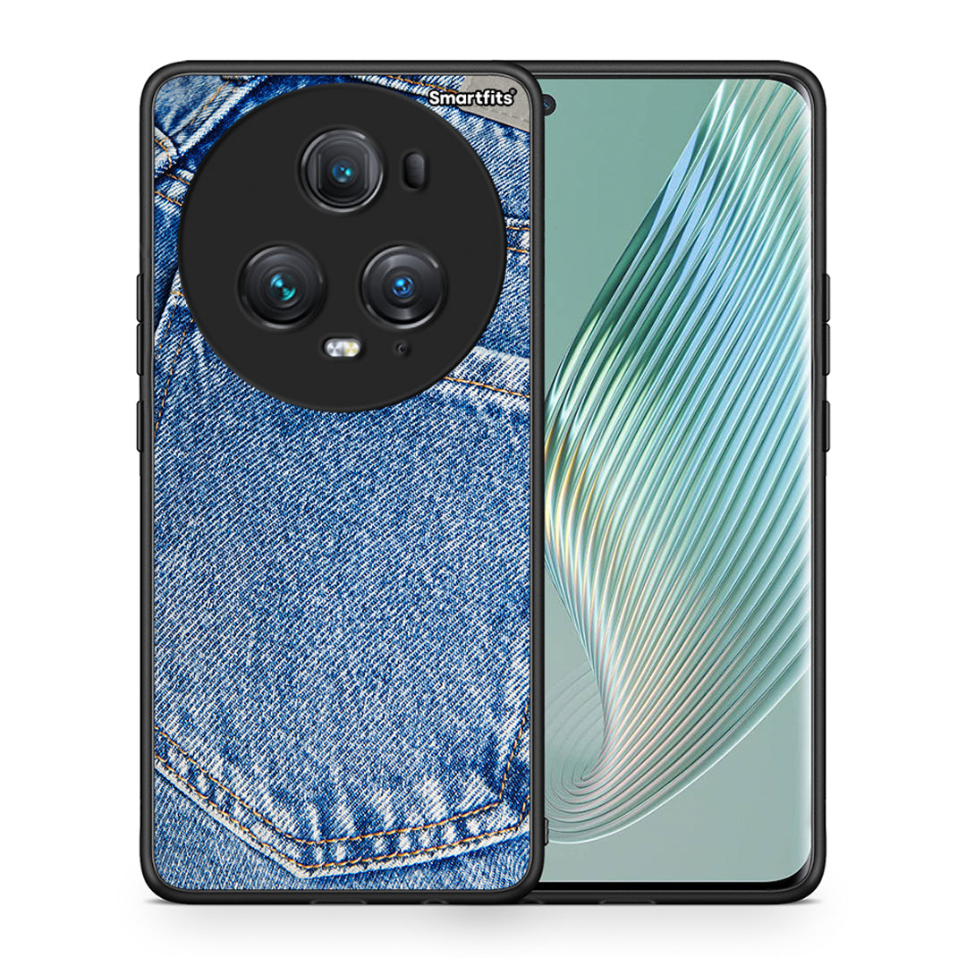 Θήκη Honor Magic5 Pro Jeans Pocket από τη Smartfits με σχέδιο στο πίσω μέρος και μαύρο περίβλημα | Honor Magic5 Pro Jeans Pocket case with colorful back and black bezels