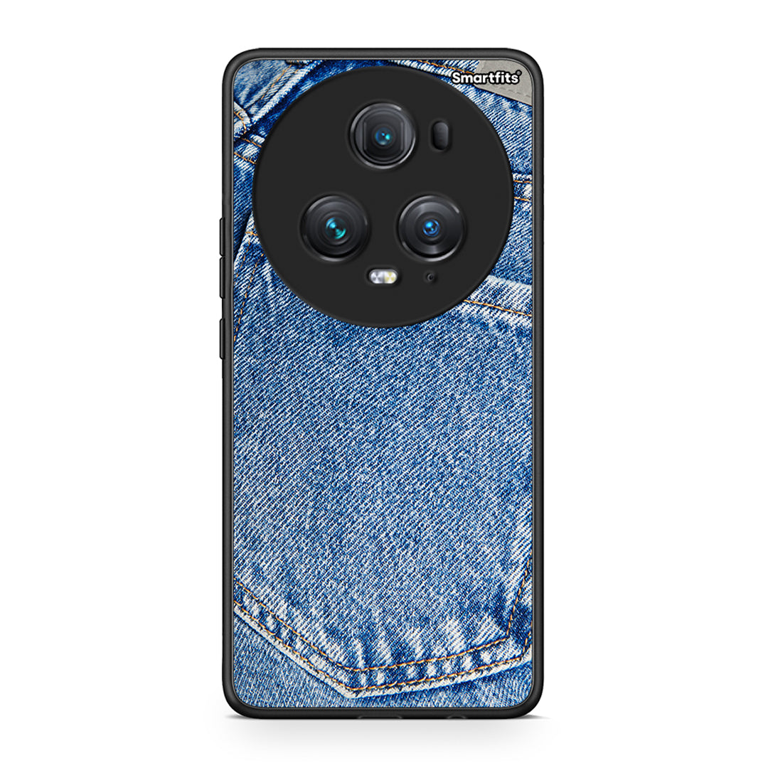 Honor Magic5 Pro Jeans Pocket θήκη από τη Smartfits με σχέδιο στο πίσω μέρος και μαύρο περίβλημα | Smartphone case with colorful back and black bezels by Smartfits