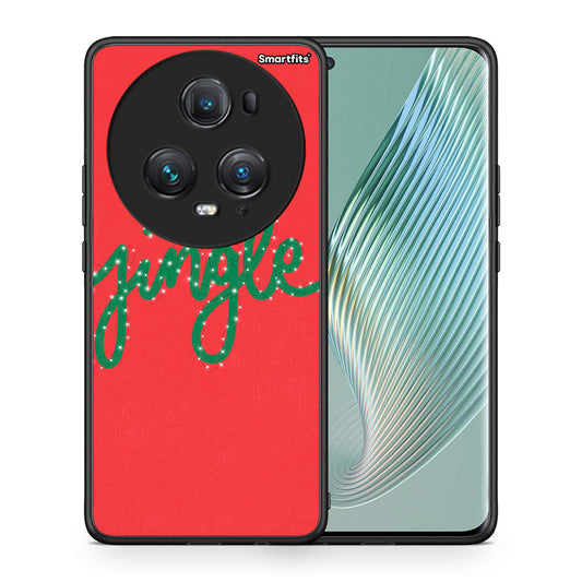 Θήκη Honor Magic5 Pro Jingle Xmas από τη Smartfits με σχέδιο στο πίσω μέρος και μαύρο περίβλημα | Honor Magic5 Pro Jingle Xmas case with colorful back and black bezels