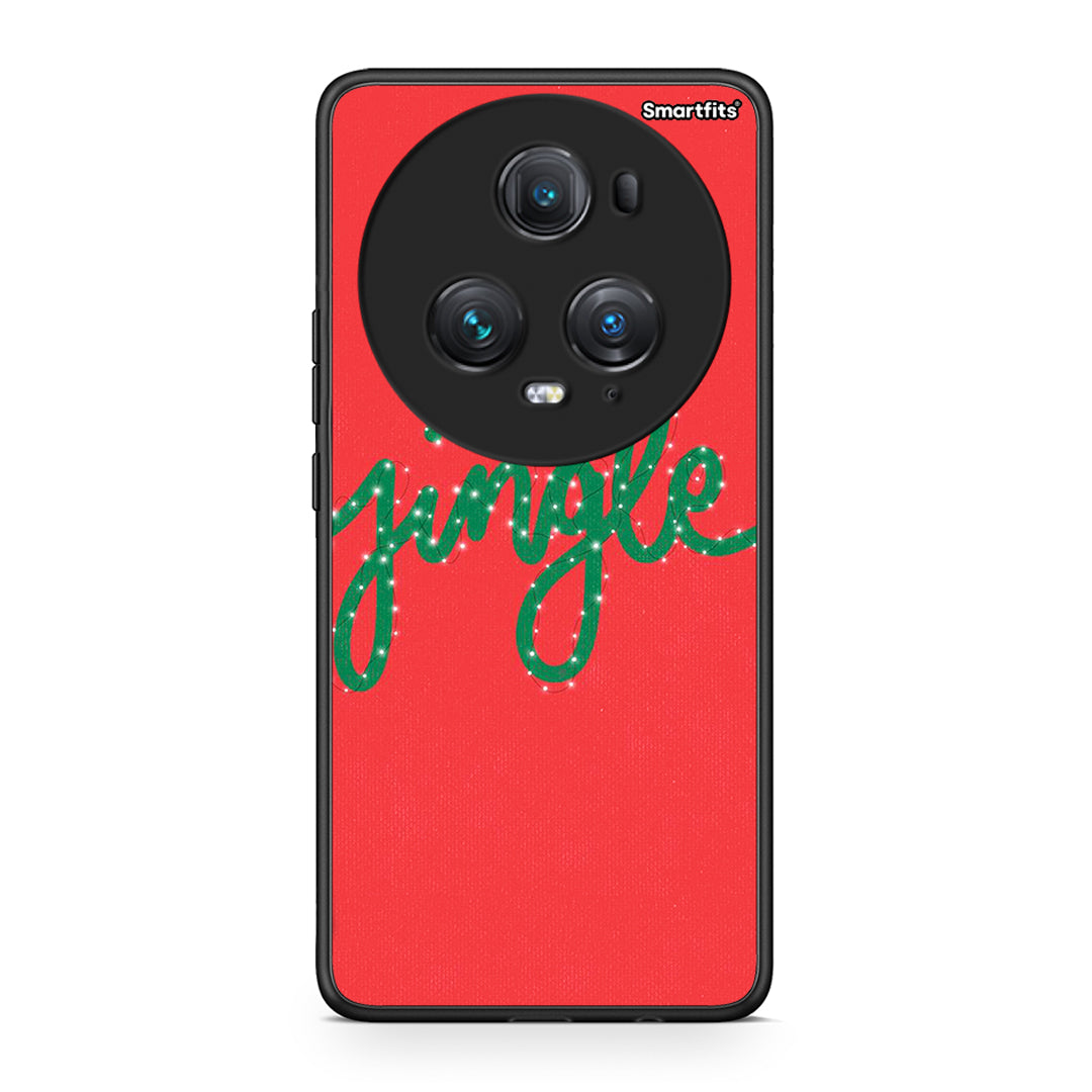 Honor Magic5 Pro Jingle Xmas θήκη από τη Smartfits με σχέδιο στο πίσω μέρος και μαύρο περίβλημα | Smartphone case with colorful back and black bezels by Smartfits