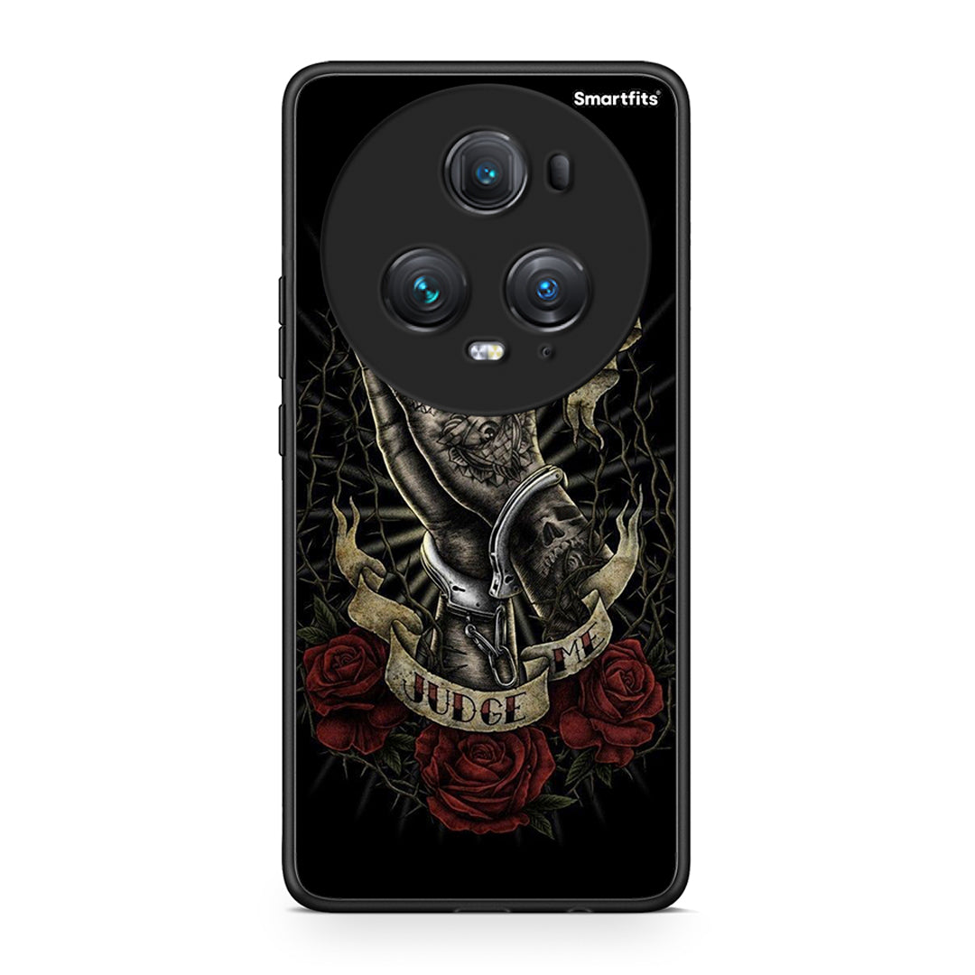 Honor Magic5 Pro Judge By God θήκη από τη Smartfits με σχέδιο στο πίσω μέρος και μαύρο περίβλημα | Smartphone case with colorful back and black bezels by Smartfits