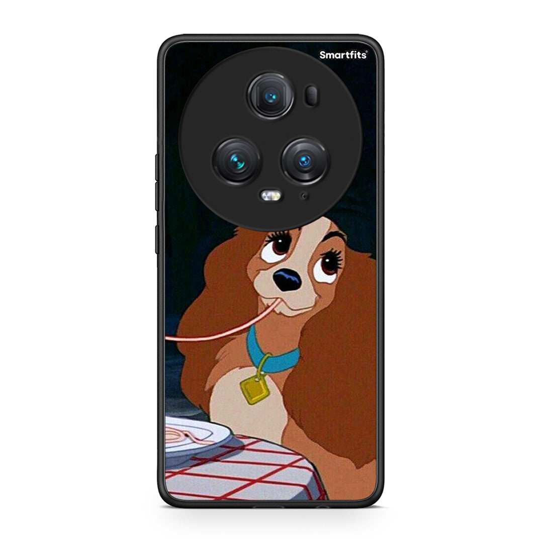 Honor Magic5 Pro Lady And Tramp 2 Θήκη Αγίου Βαλεντίνου από τη Smartfits με σχέδιο στο πίσω μέρος και μαύρο περίβλημα | Smartphone case with colorful back and black bezels by Smartfits
