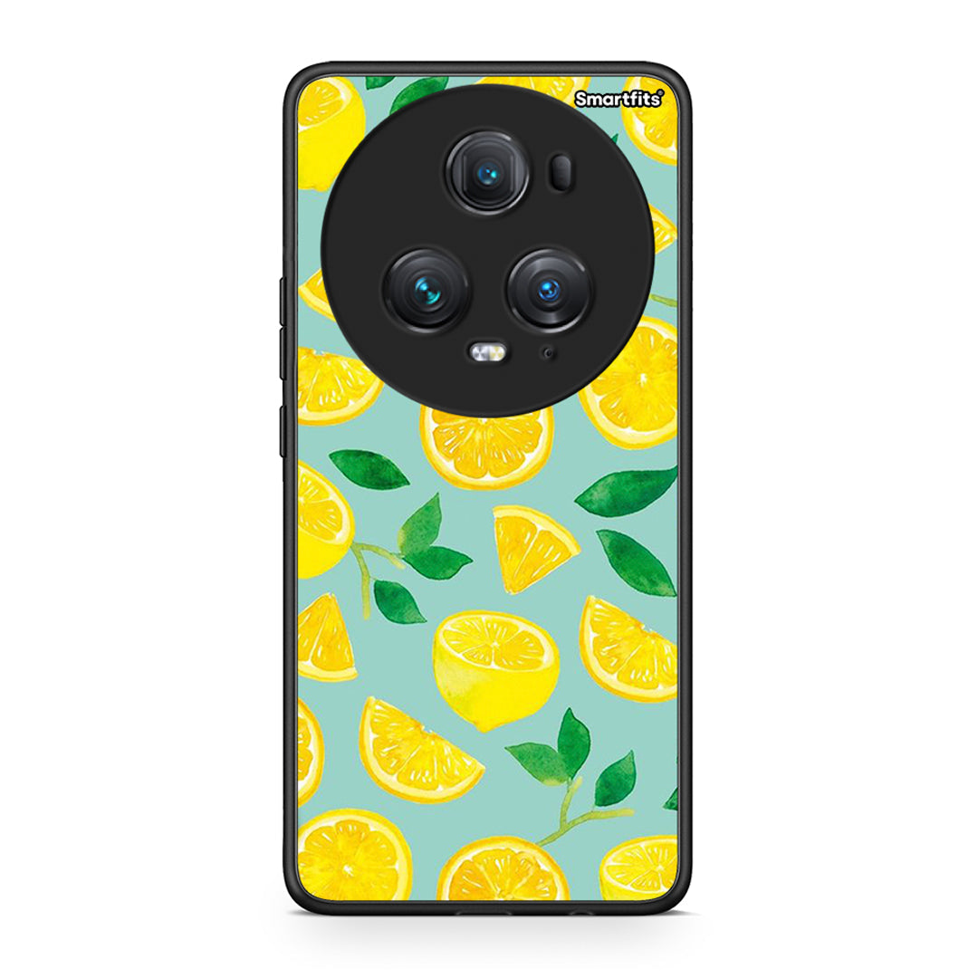 Honor Magic5 Pro Lemons θήκη από τη Smartfits με σχέδιο στο πίσω μέρος και μαύρο περίβλημα | Smartphone case with colorful back and black bezels by Smartfits
