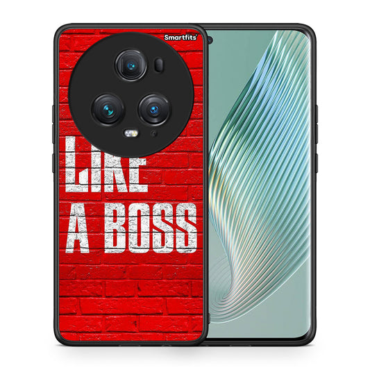 Θήκη Honor Magic5 Pro Like A Boss από τη Smartfits με σχέδιο στο πίσω μέρος και μαύρο περίβλημα | Honor Magic5 Pro Like A Boss case with colorful back and black bezels