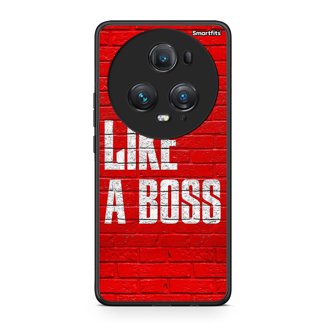 Honor Magic5 Pro Like A Boss θήκη από τη Smartfits με σχέδιο στο πίσω μέρος και μαύρο περίβλημα | Smartphone case with colorful back and black bezels by Smartfits