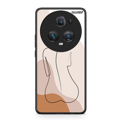 Honor Magic5 Pro LineArt Woman θήκη από τη Smartfits με σχέδιο στο πίσω μέρος και μαύρο περίβλημα | Smartphone case with colorful back and black bezels by Smartfits