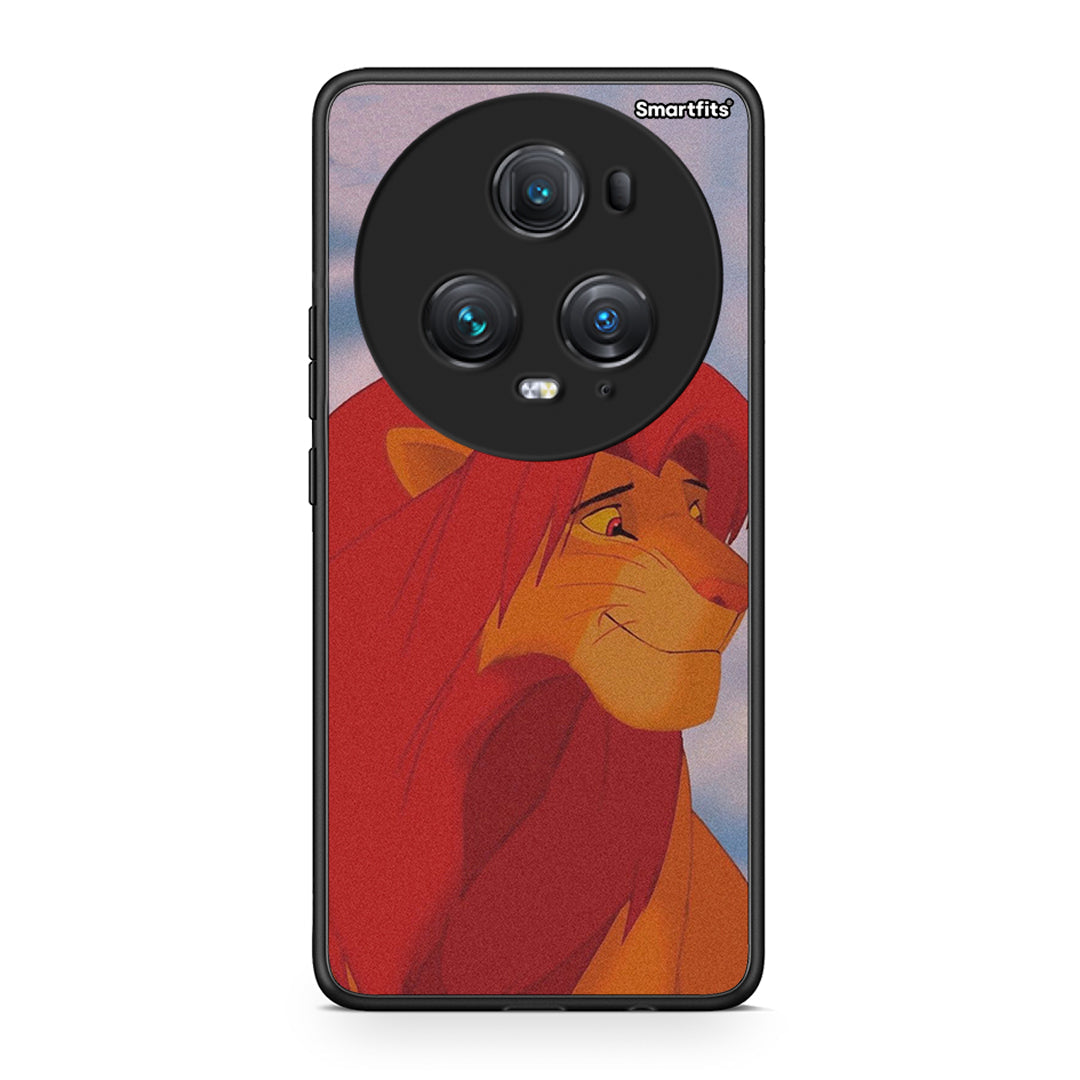 Honor Magic5 Pro Lion Love 1 Θήκη Αγίου Βαλεντίνου από τη Smartfits με σχέδιο στο πίσω μέρος και μαύρο περίβλημα | Smartphone case with colorful back and black bezels by Smartfits