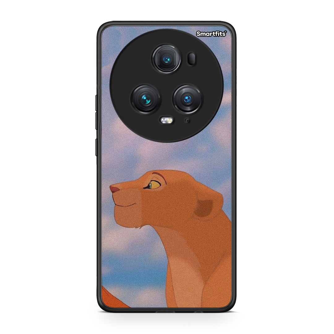 Honor Magic5 Pro Lion Love 2 Θήκη Αγίου Βαλεντίνου από τη Smartfits με σχέδιο στο πίσω μέρος και μαύρο περίβλημα | Smartphone case with colorful back and black bezels by Smartfits