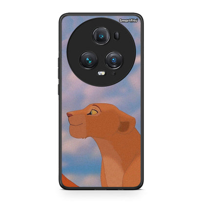 Honor Magic5 Pro Lion Love 2 Θήκη Αγίου Βαλεντίνου από τη Smartfits με σχέδιο στο πίσω μέρος και μαύρο περίβλημα | Smartphone case with colorful back and black bezels by Smartfits