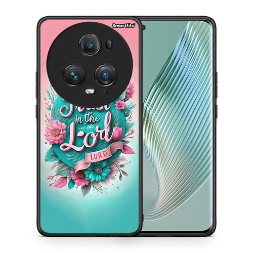 Θήκη Honor Magic5 Pro Lord Trust από τη Smartfits με σχέδιο στο πίσω μέρος και μαύρο περίβλημα | Honor Magic5 Pro Lord Trust case with colorful back and black bezels