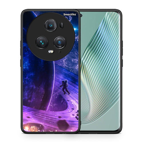 Θήκη Honor Magic5 Pro Lost Astronaut από τη Smartfits με σχέδιο στο πίσω μέρος και μαύρο περίβλημα | Honor Magic5 Pro Lost Astronaut case with colorful back and black bezels
