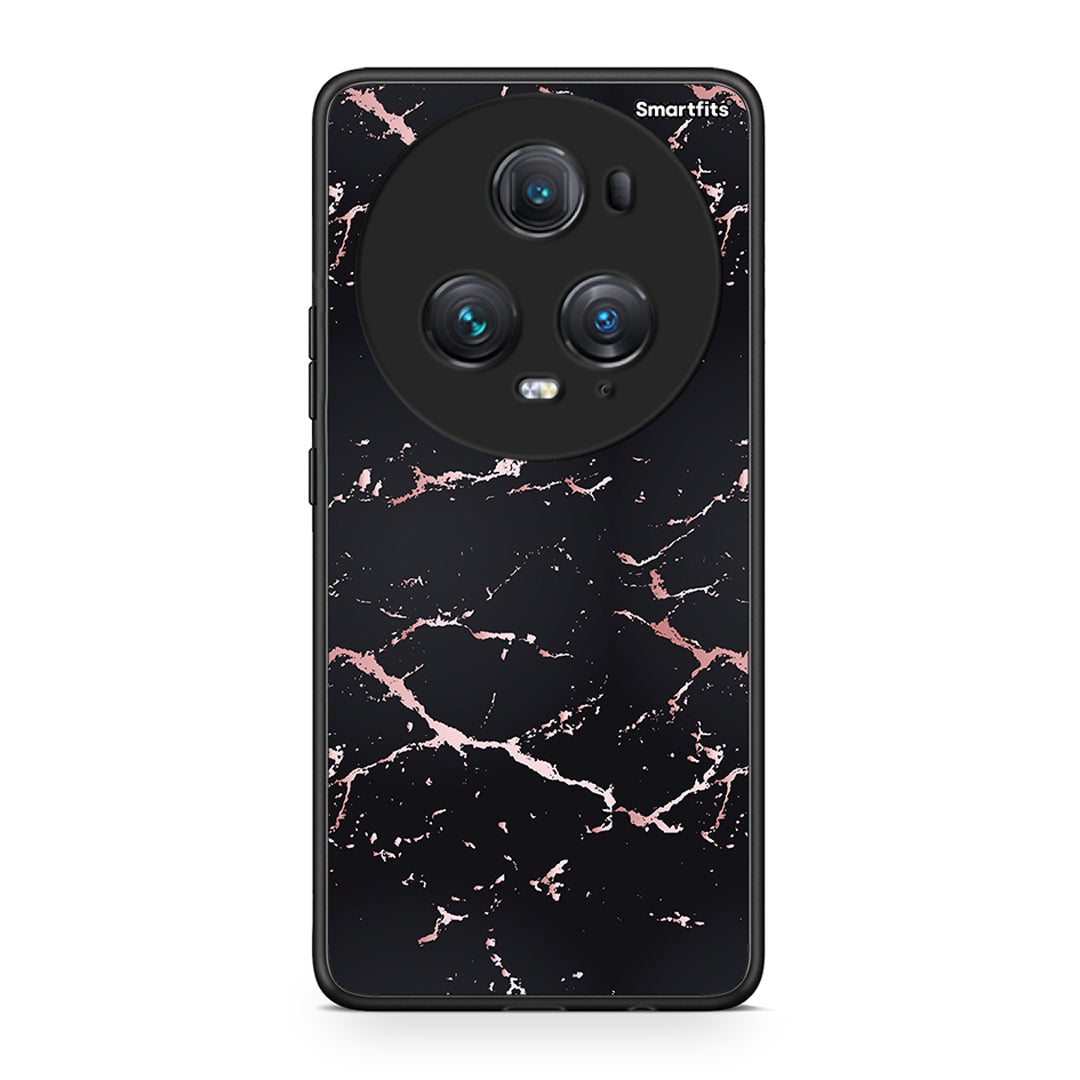 4 - Honor Magic5 Pro Black Rosegold Marble case, cover, bumper