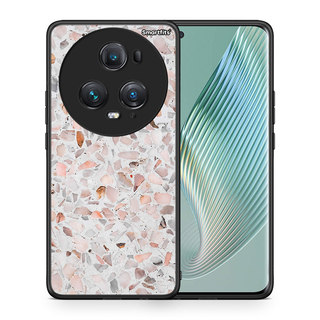 Θήκη Honor Magic5 Pro Marble Terrazzo από τη Smartfits με σχέδιο στο πίσω μέρος και μαύρο περίβλημα | Honor Magic5 Pro Marble Terrazzo case with colorful back and black bezels