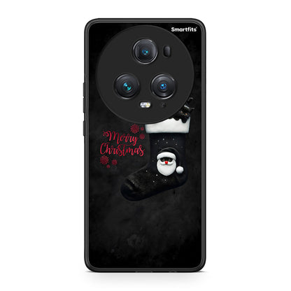 Honor Magic5 Pro Merry Cat Christmas θήκη από τη Smartfits με σχέδιο στο πίσω μέρος και μαύρο περίβλημα | Smartphone case with colorful back and black bezels by Smartfits