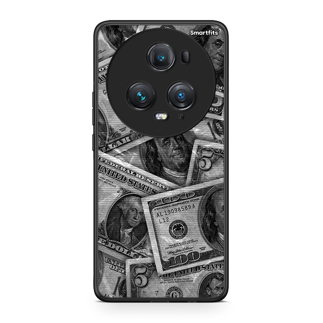 Honor Magic5 Pro Money Dollars θήκη από τη Smartfits με σχέδιο στο πίσω μέρος και μαύρο περίβλημα | Smartphone case with colorful back and black bezels by Smartfits