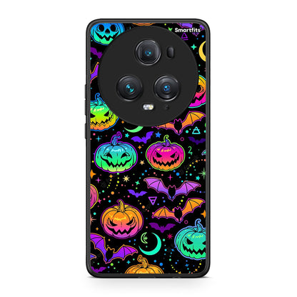 Honor Magic5 Pro Neon Halloween θήκη από τη Smartfits με σχέδιο στο πίσω μέρος και μαύρο περίβλημα | Smartphone case with colorful back and black bezels by Smartfits